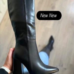 Botas altas eco cuero cierre completo