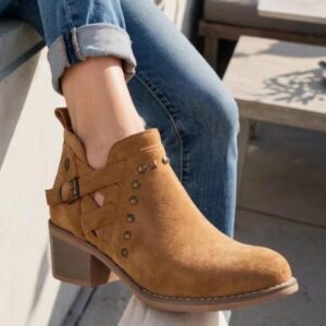 Botín Camel trenzado Eliana