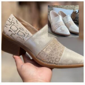 Zapato dorado print